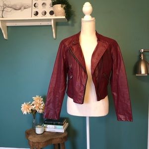 Faux Leather Motorcycle Jacket